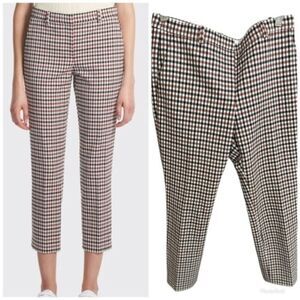 Theory Treeca Cropped Check Pants blue white red 6 or 28
